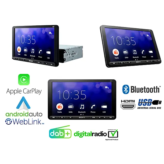 Sony XAV-AX8150D Car Stereo System - 1DIN DAB Bluetooth Apple Carplay Android Auto HDMI